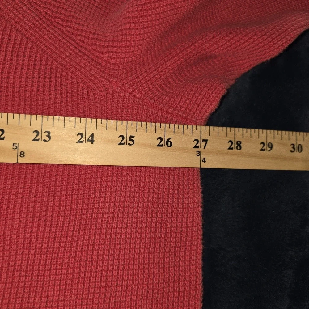 Eddie Bauer Waffle Knit Sweater 2XL XXL Orange & Pink 2 Pc Crewneck Shirt Lot - Picture 7 of 12